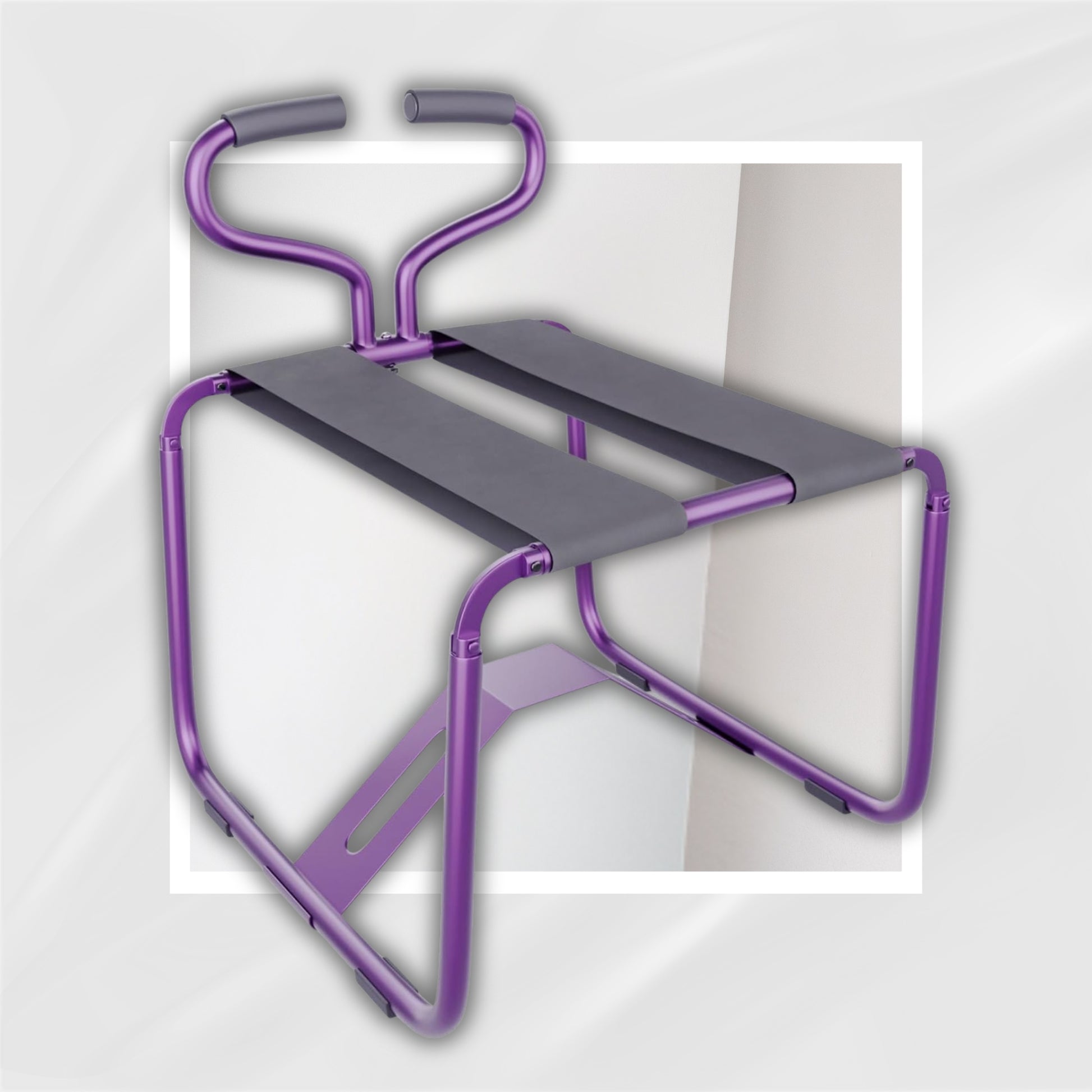 TiltMuse Purple Bouncing Sex Chair With Handrails & Dildo Mount