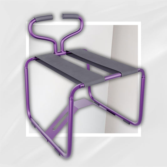 TiltMuse Purple Bouncing Sex Chair With Handrails & Dildo Mount