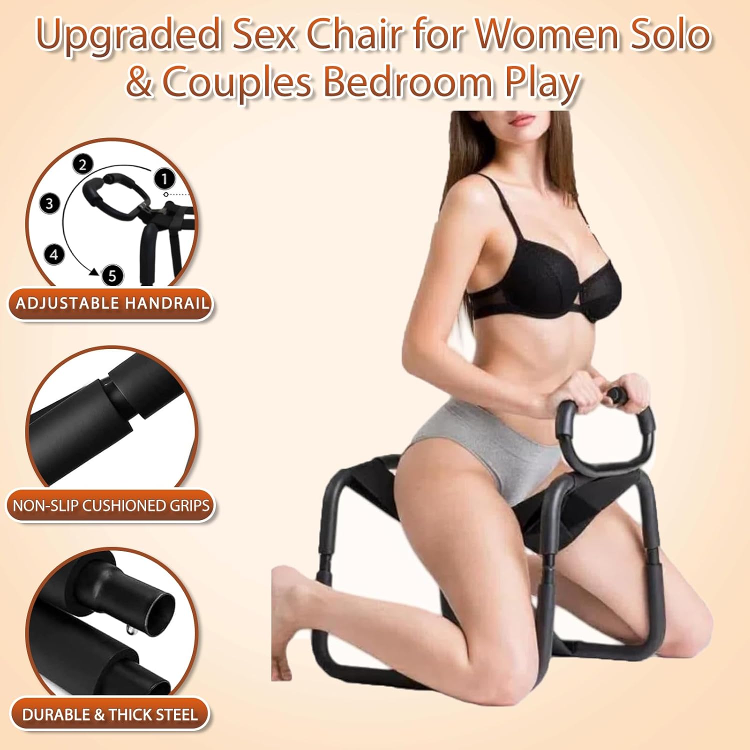 KinkLift Bouncing Sex Chair with Armrests