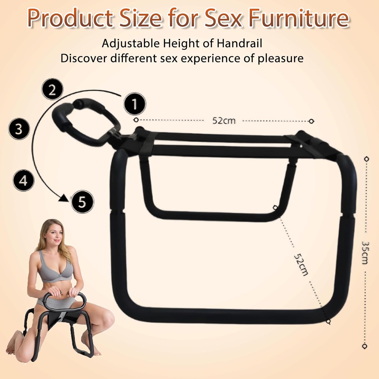 KinkLift Bouncing Sex Chair with Armrests
