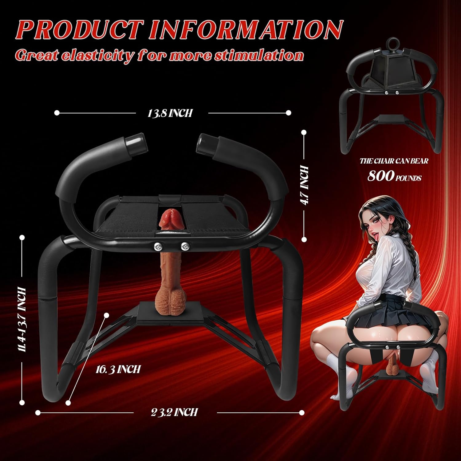LockAngle Sex Chair with Dildo & Armrests