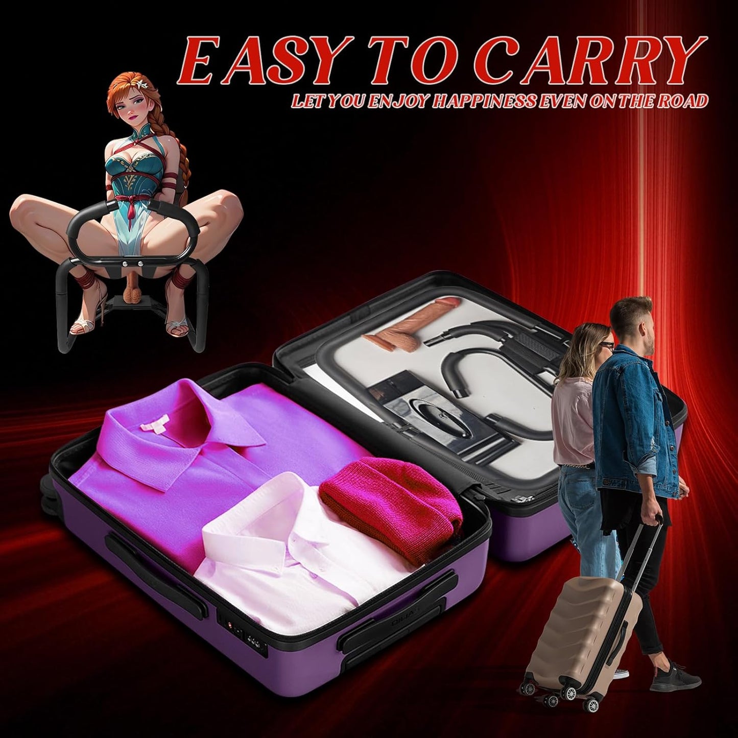 LockAngle Sex Chair with Dildo & Armrests