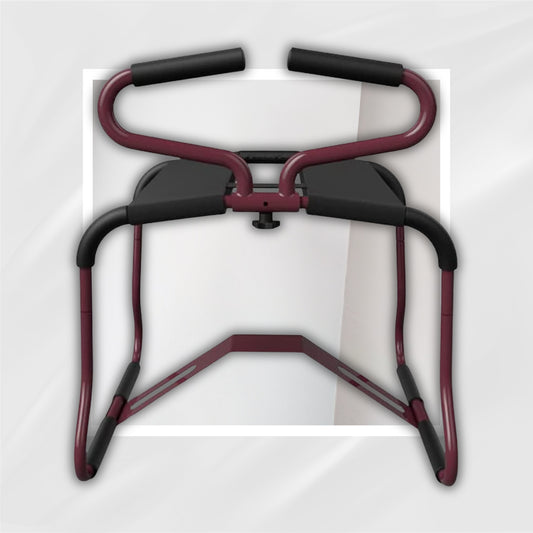 MerlotGrip Wine Red Sex Chair with Mount & Adjustable Handrails