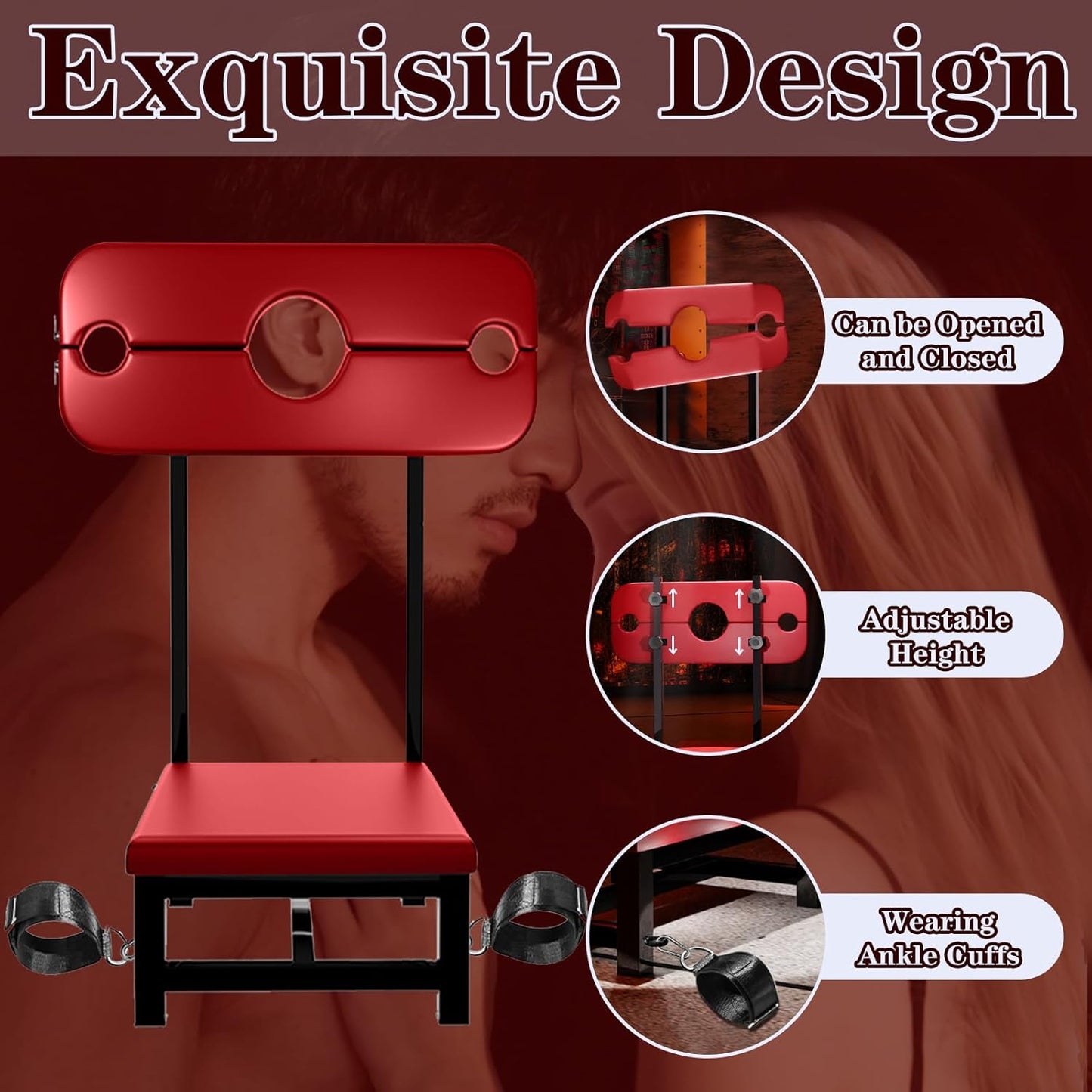 DisciplineThrone BDSM Sex Stool | Adjustable Bondage Chair