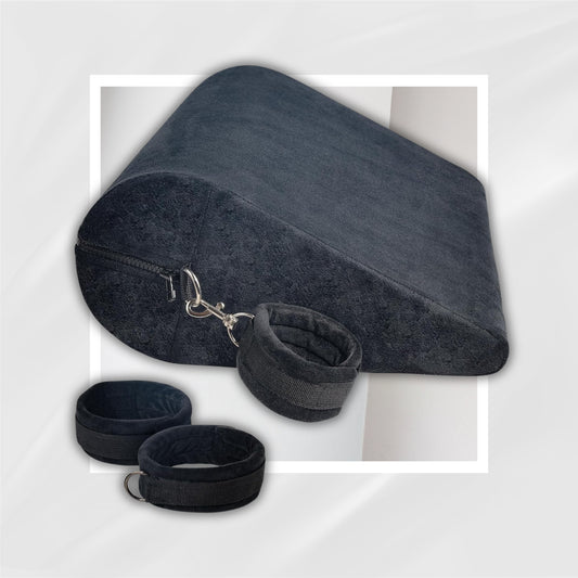 BondRise Sex Wedge Pillow with Cuffs