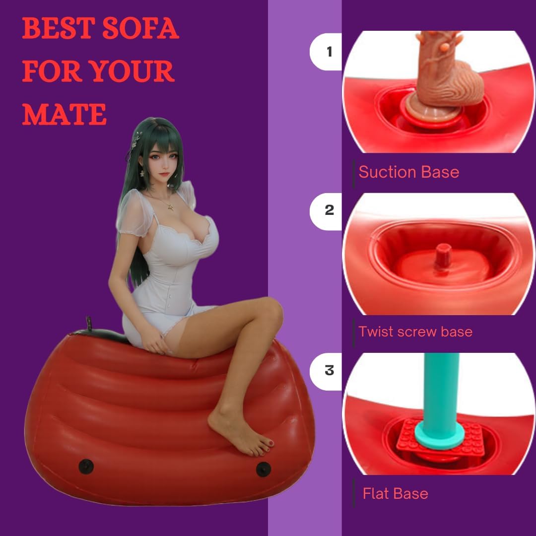 EclipseMount Inflatable Sex Bench with Toy Mount