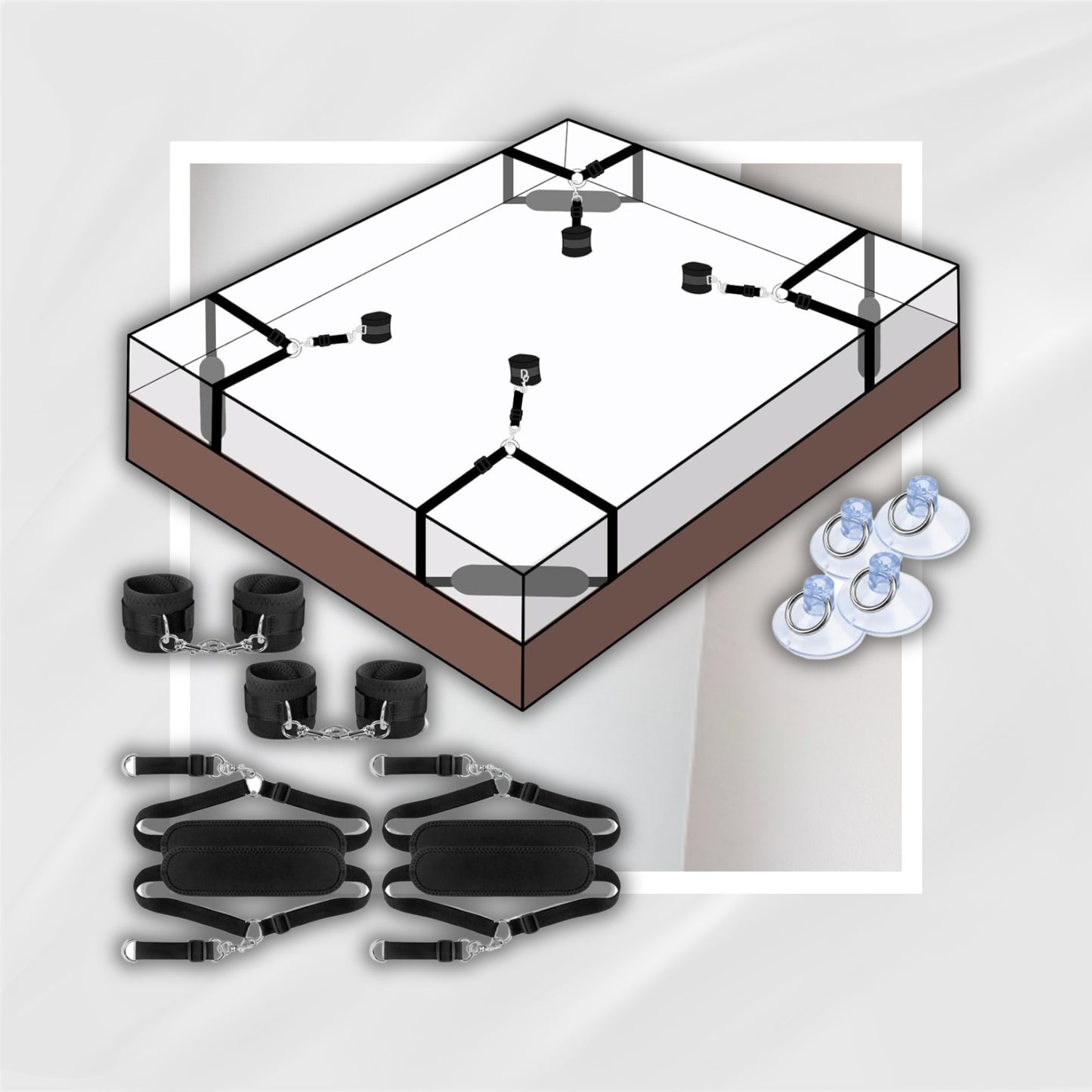 BedChamber BDSM Bed Restraints Kit