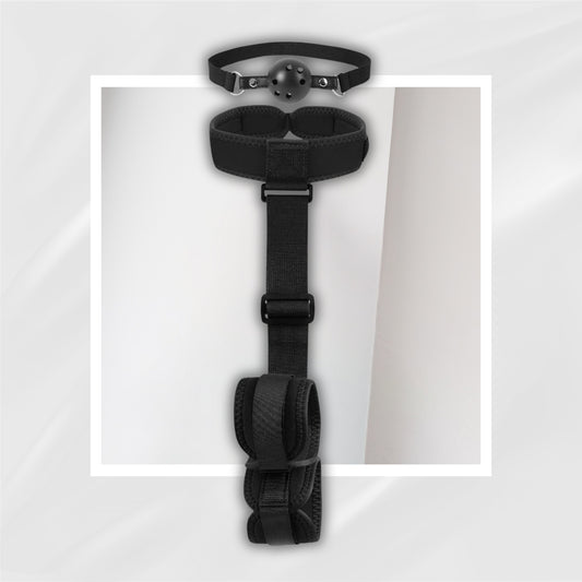 NoirSubmission Neck to Wrist & Gag BDSM Restraint Set
