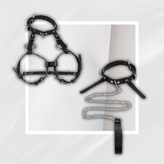 VelvetReign Chest Harness Bondage Set B–E Cup