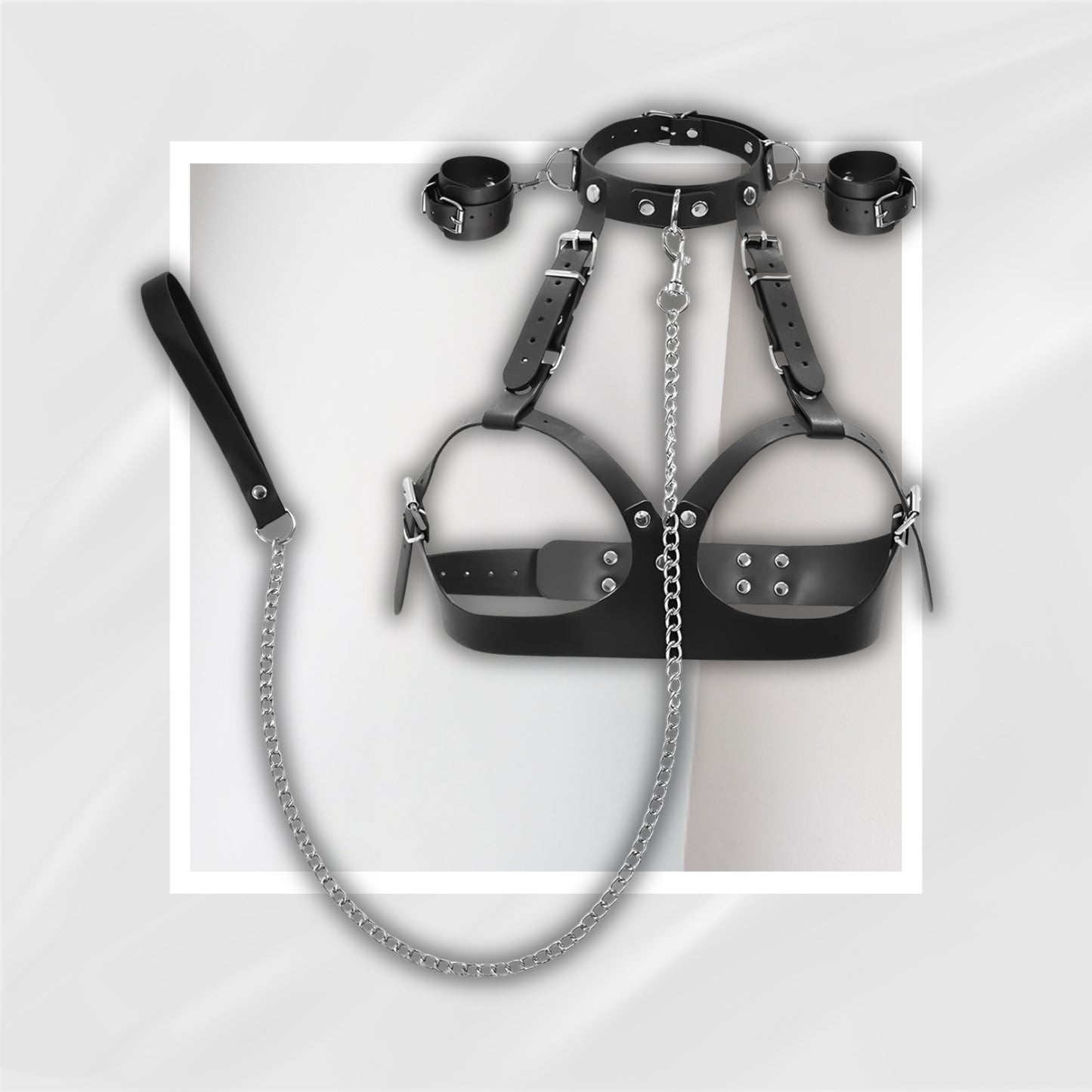 CorsetChain Adjustable BDSM Breast Bondage Harness Set