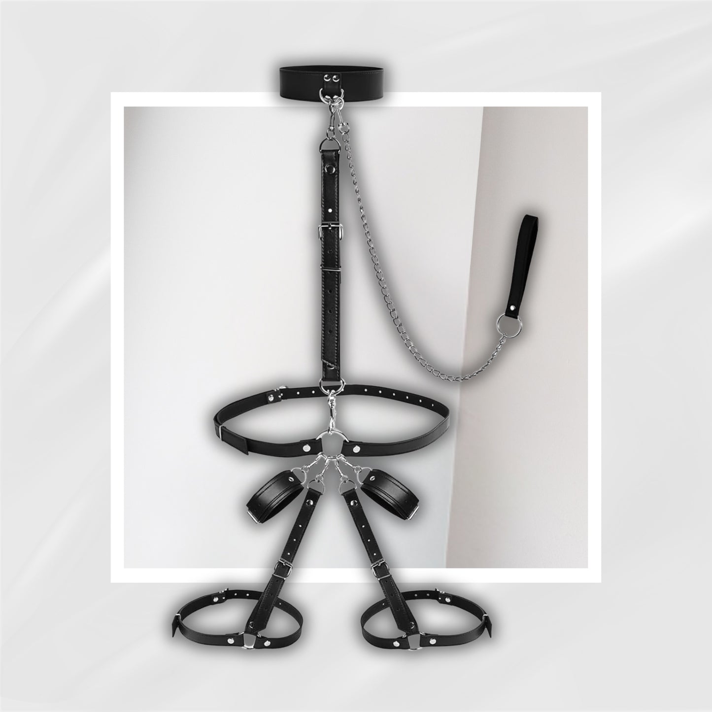 LeashLock BDSM Collar Restraint Harness Set