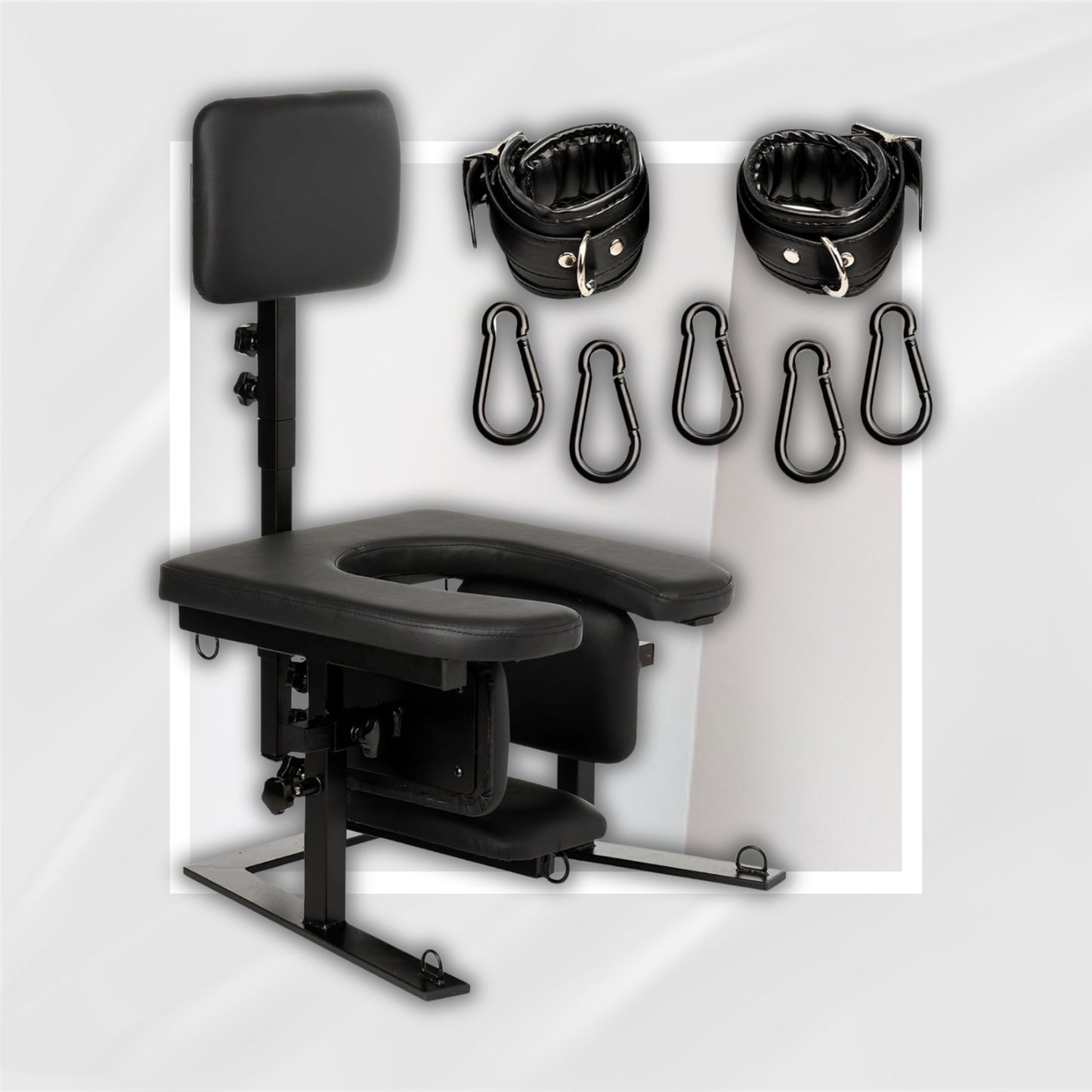 MasterThrone Oral Sex Chair | Padded BDSM Throne with Cuffs