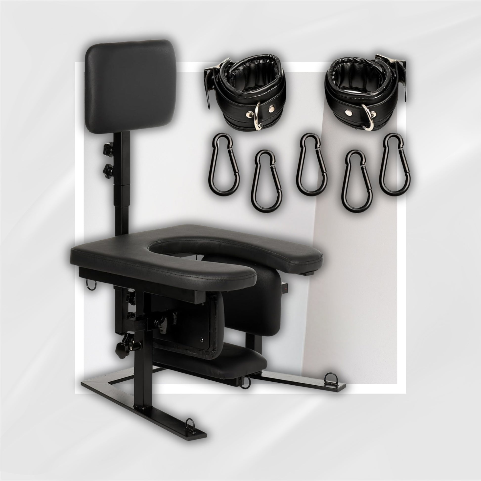 MasterThrone Oral Sex Chair | Padded BDSM Throne with Cuffs