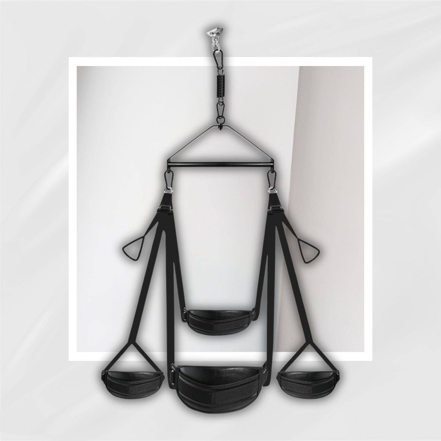 TriArc 360° Sex Swing | Ceiling BDSM Sling with Soft Pads