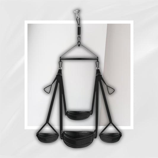 TriArc 360° Sex Swing | Ceiling BDSM Sling with Soft Pads