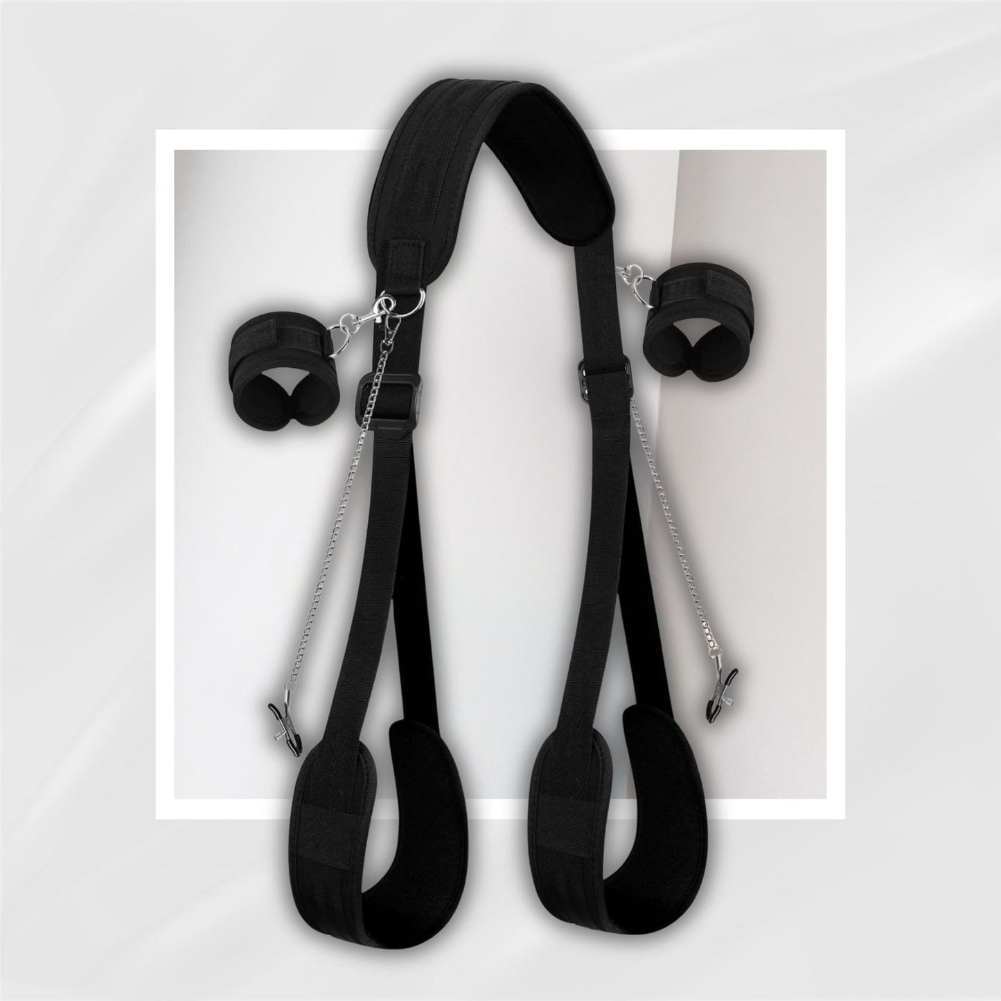 EffortlessAngles Thigh Sling Position Strap – Cuffs & Nipple Clamps