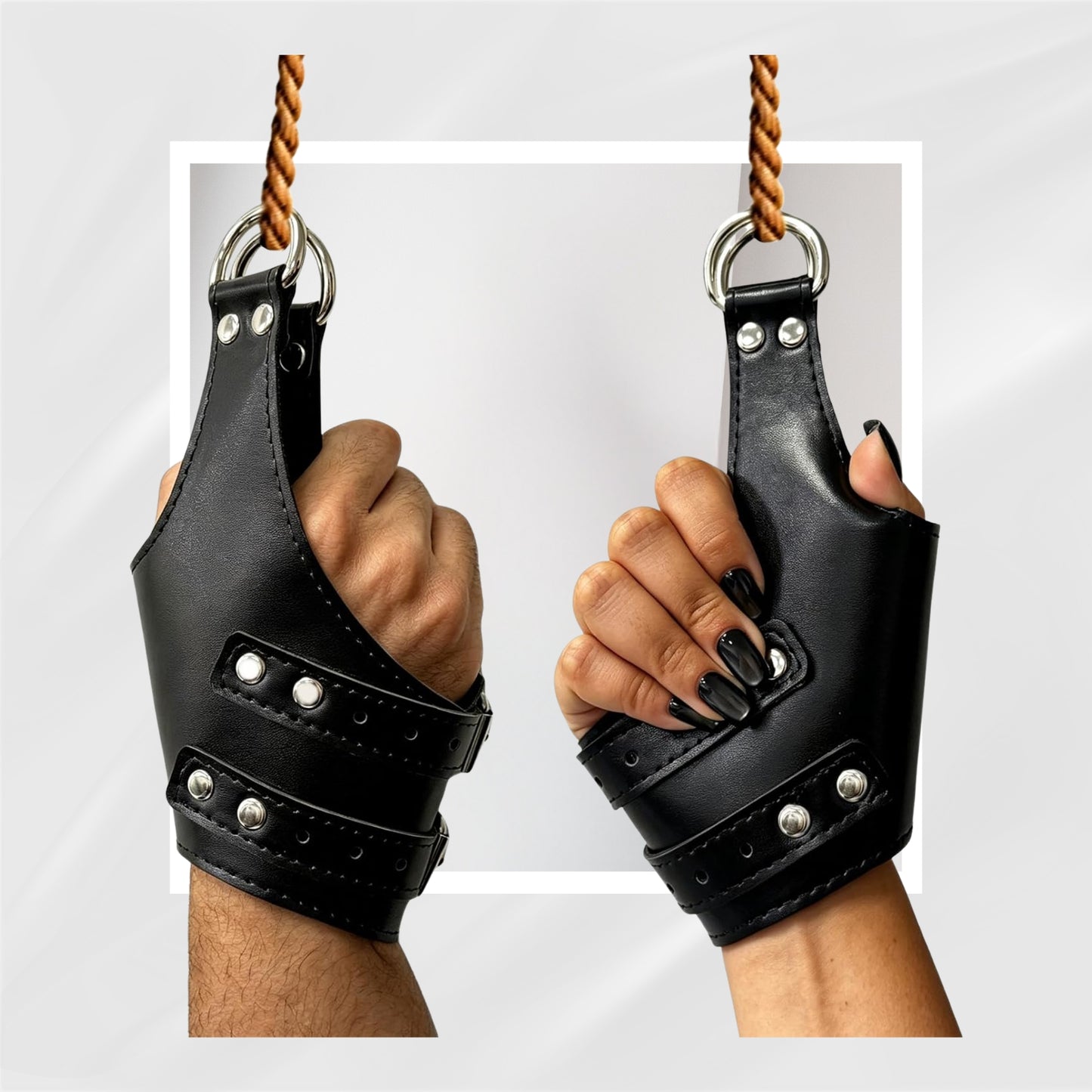 OverHead Leather Suspension Cuffs – Overhead Bondage Restraints