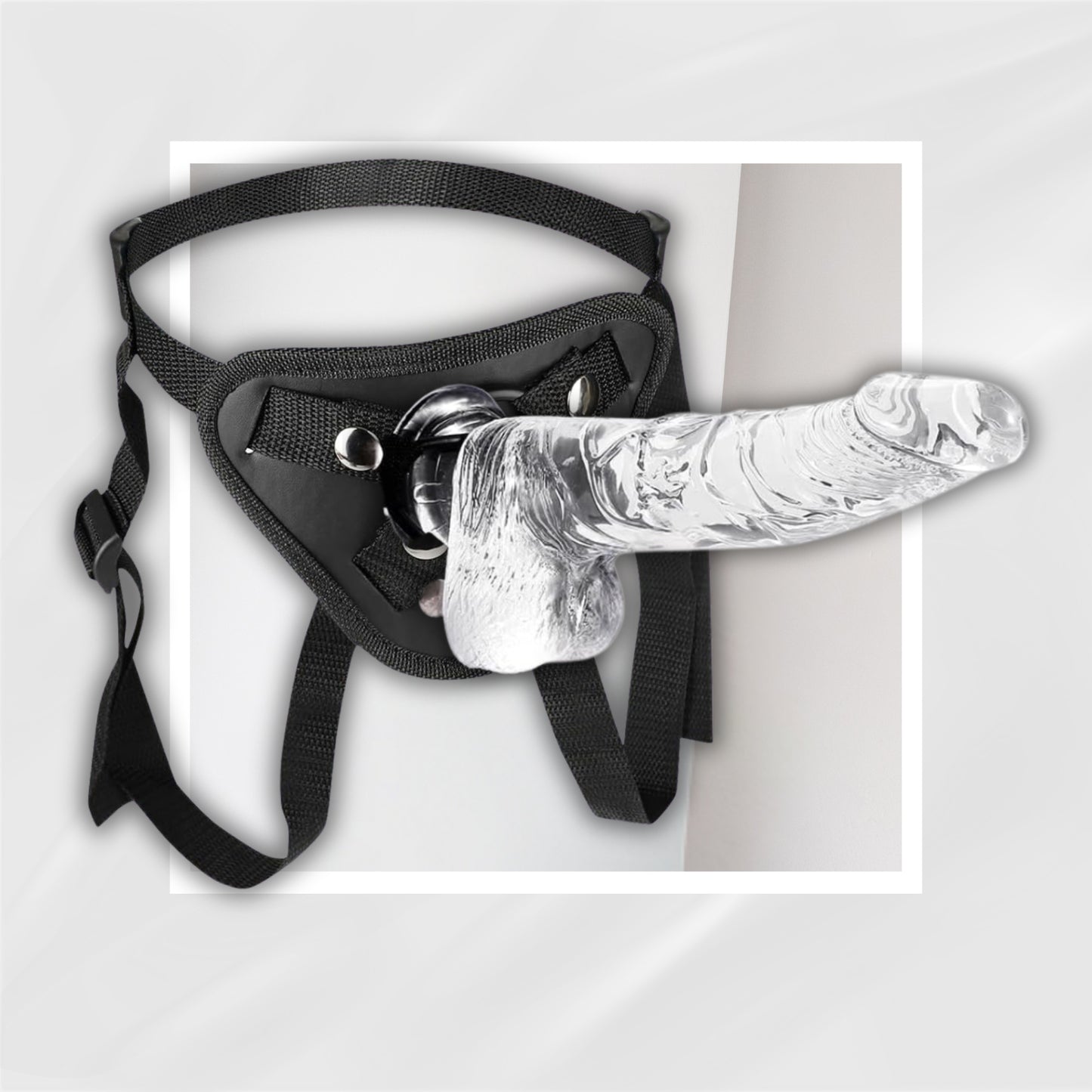 NightThrall 8.3in Strap On Dildo & Harness Set