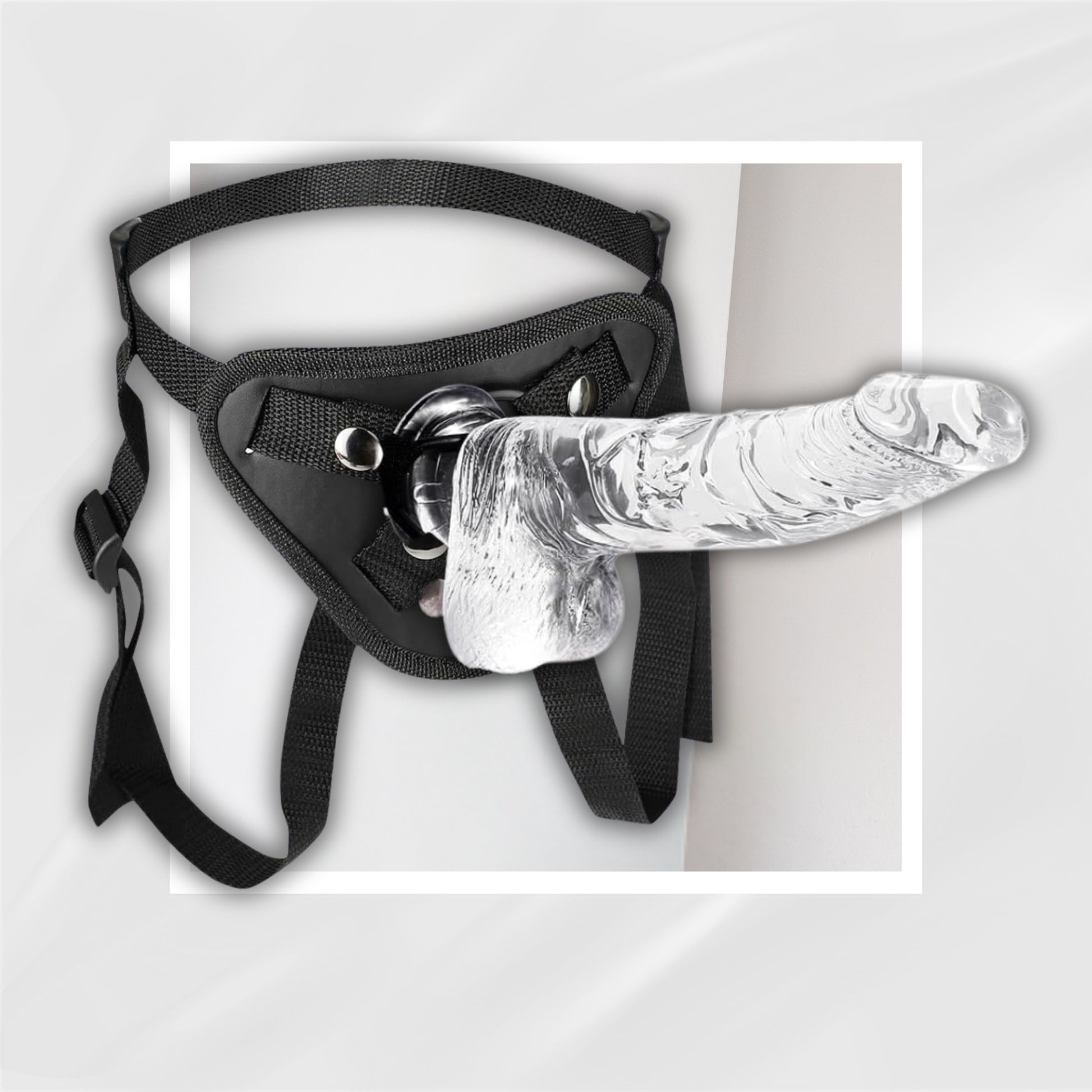 NightThrall 8.3in Strap On Dildo & Harness Set