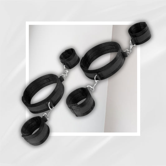 VelourBind Restraint Set – Wrist, Thigh & Ankle Cuffs