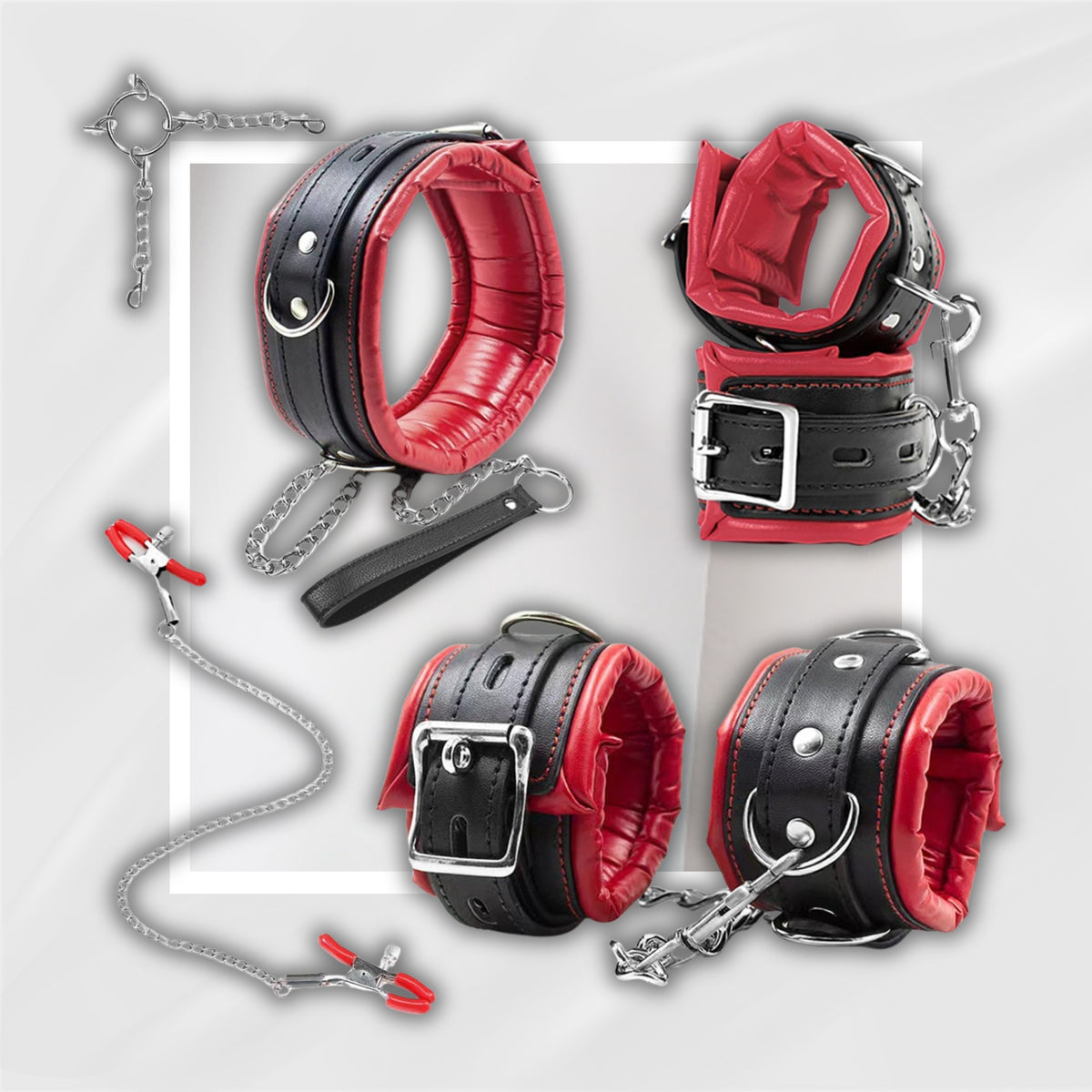 DuskThorn Bondage Kit, Cuffs, Collar & Clamps