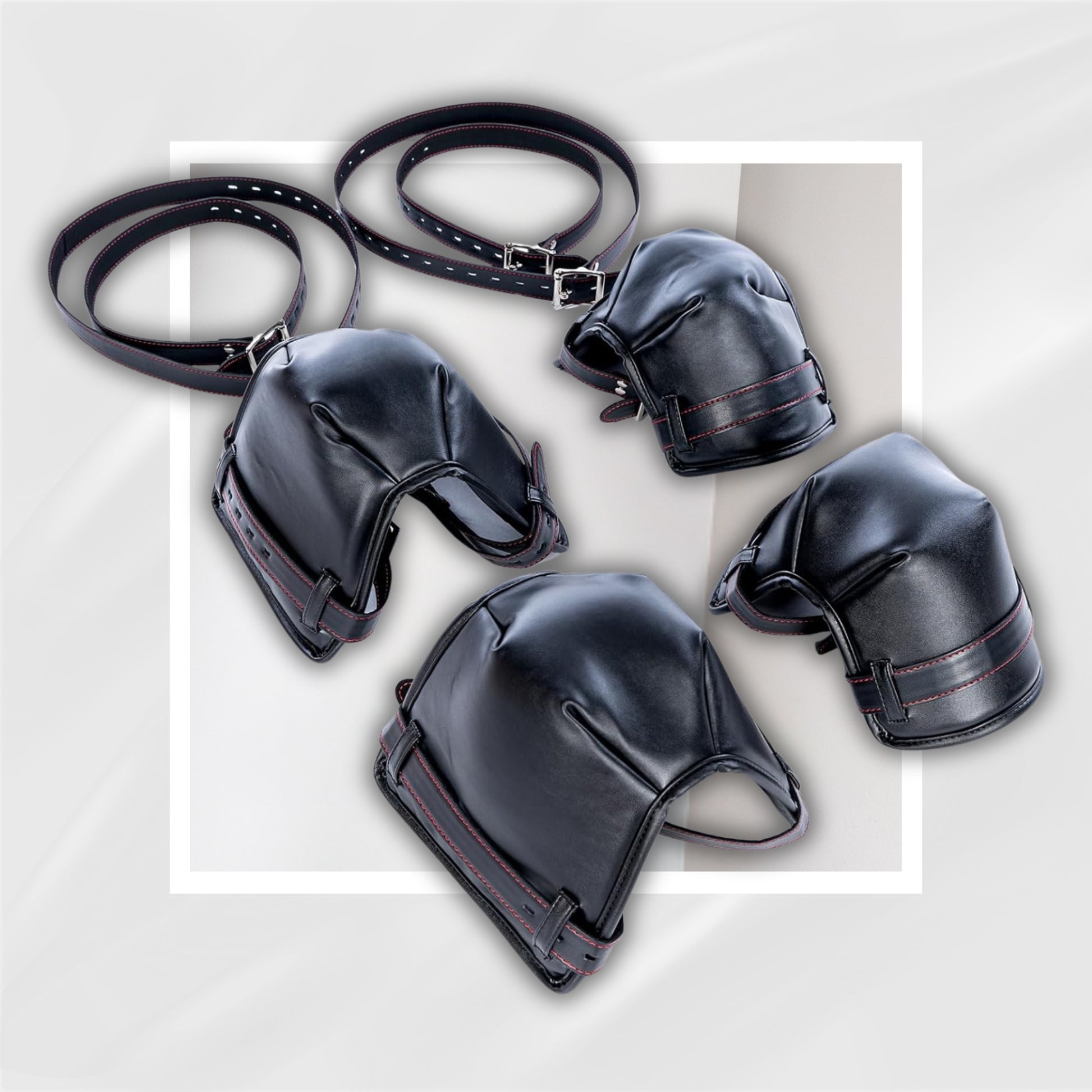 Crawl & Obey Submission Training Kit - BDSM Knee, Elbow Pads & Straps