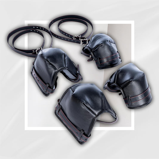 Crawl & Obey Submission Training Kit - BDSM Knee, Elbow Pads & Straps