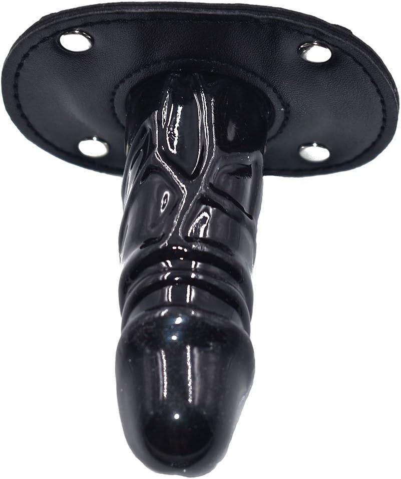 SubmissionX Lockable Penis Mouth Gag – Leather Strap, Body-Safe