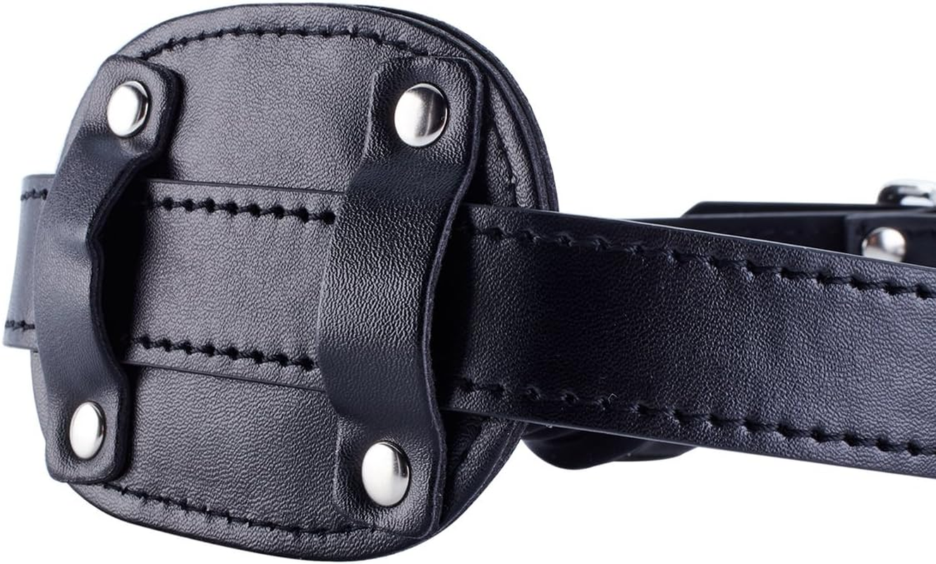SubmissionX Lockable Penis Mouth Gag – Leather Strap, Body-Safe