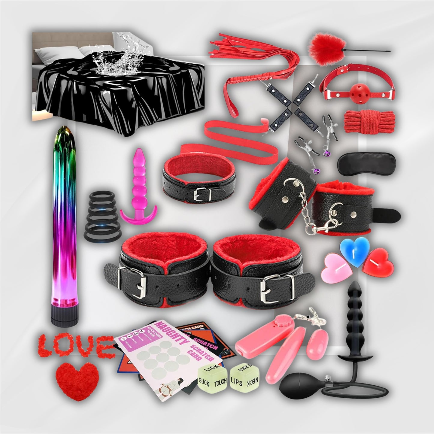 FullSeduction 31-Pc BDSM Kit – Restraints & Much More!