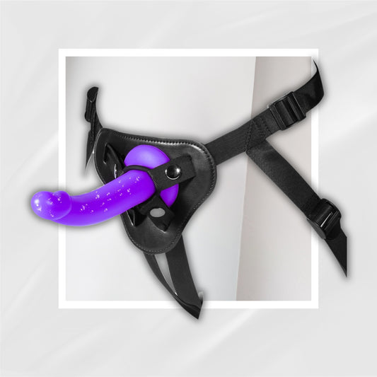PlushCurve Curved Strap-On Dildo | 7" Liquid Silicone, 3 Rings