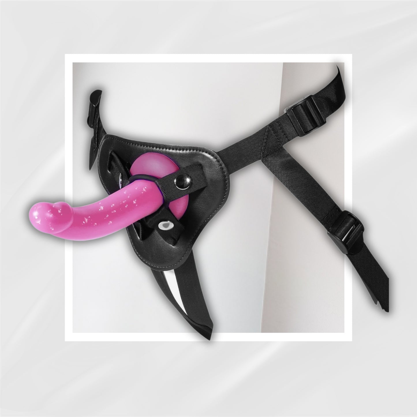 SoftCurve Strap-On Dildo | 7" Liquid Silicone, 3 Rings