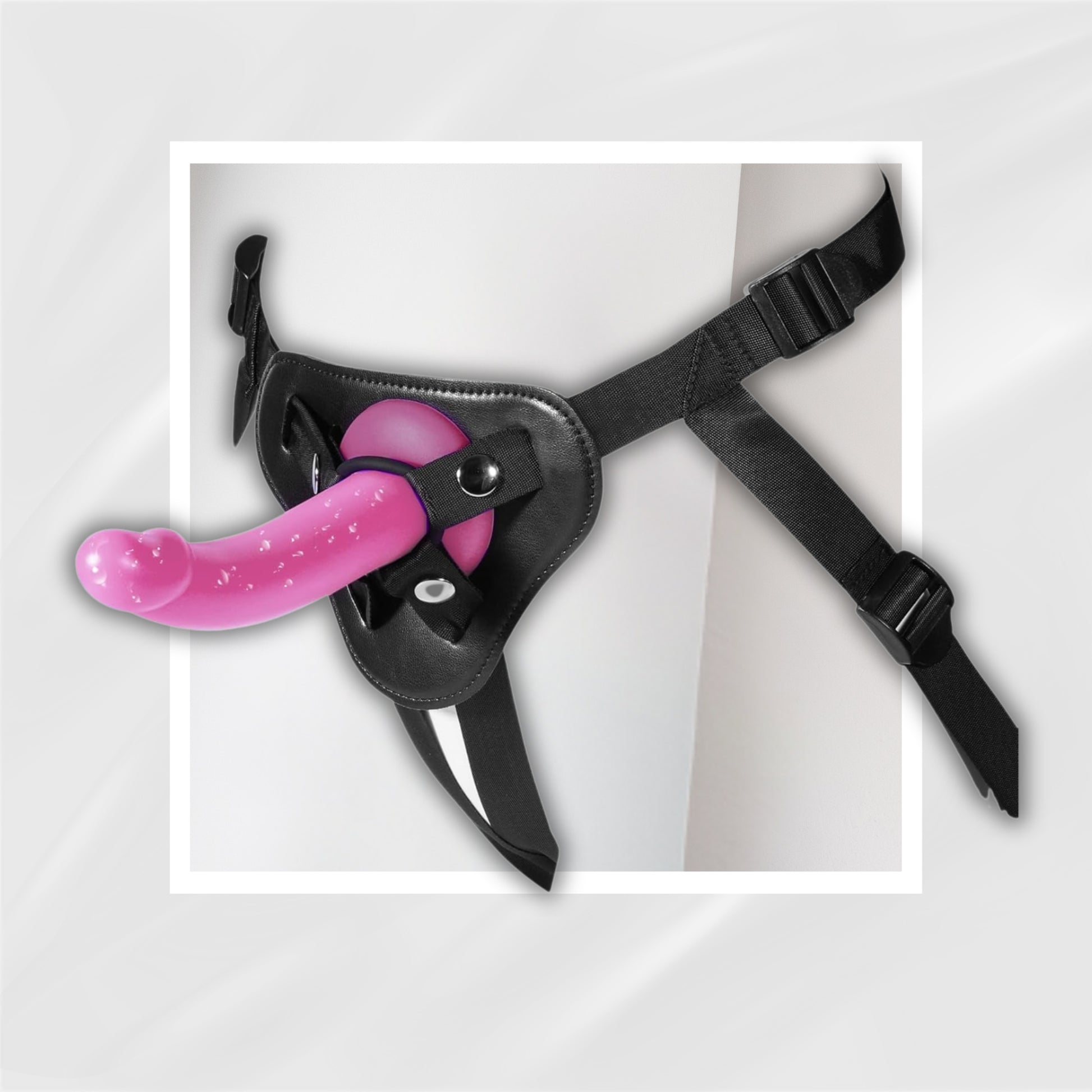 SoftCurve Strap-On Dildo | 7" Liquid Silicone, 3 Rings