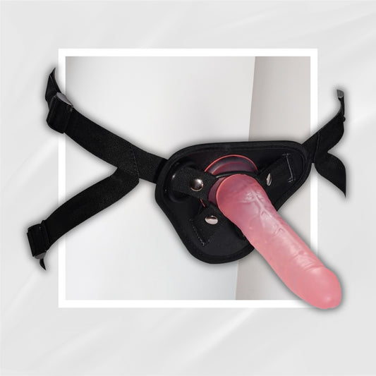 FreeForm Strap-On Dildo & Harness | Suction Cup, Adjustable 