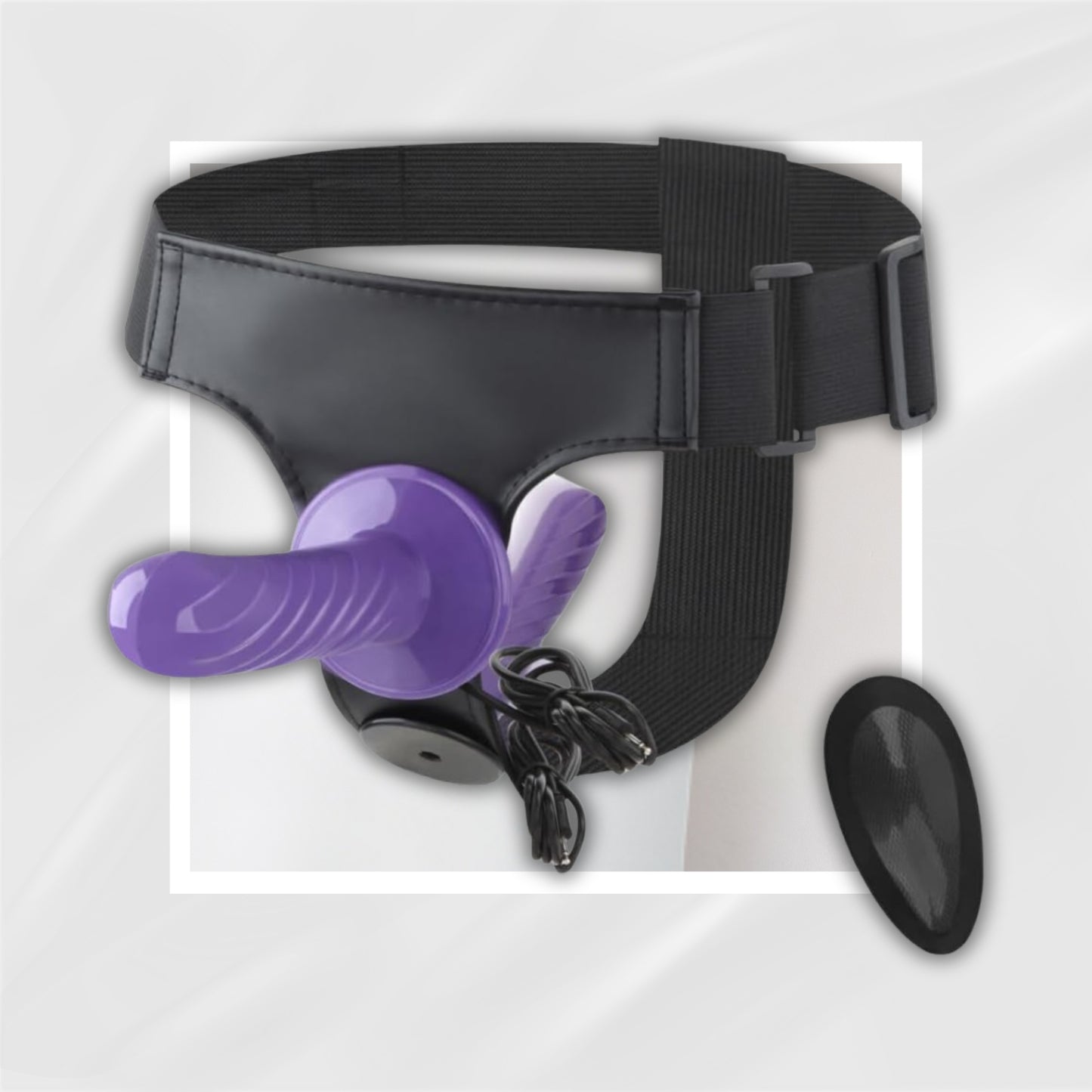 TwinThrill Double Vibrating Strap-On Dildo | Adjustable Harness