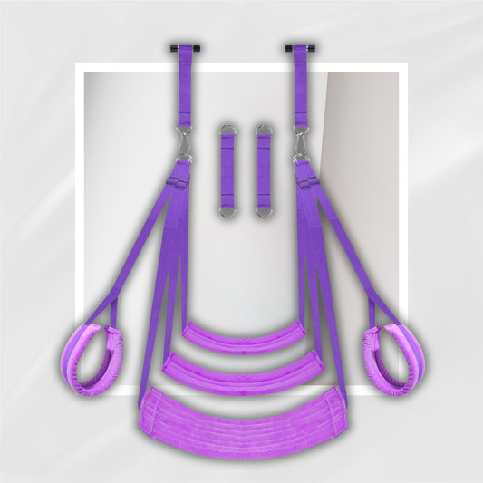 PlushRide Over-Door Purple Sex Swing – Padded, Holds 300 Lbs