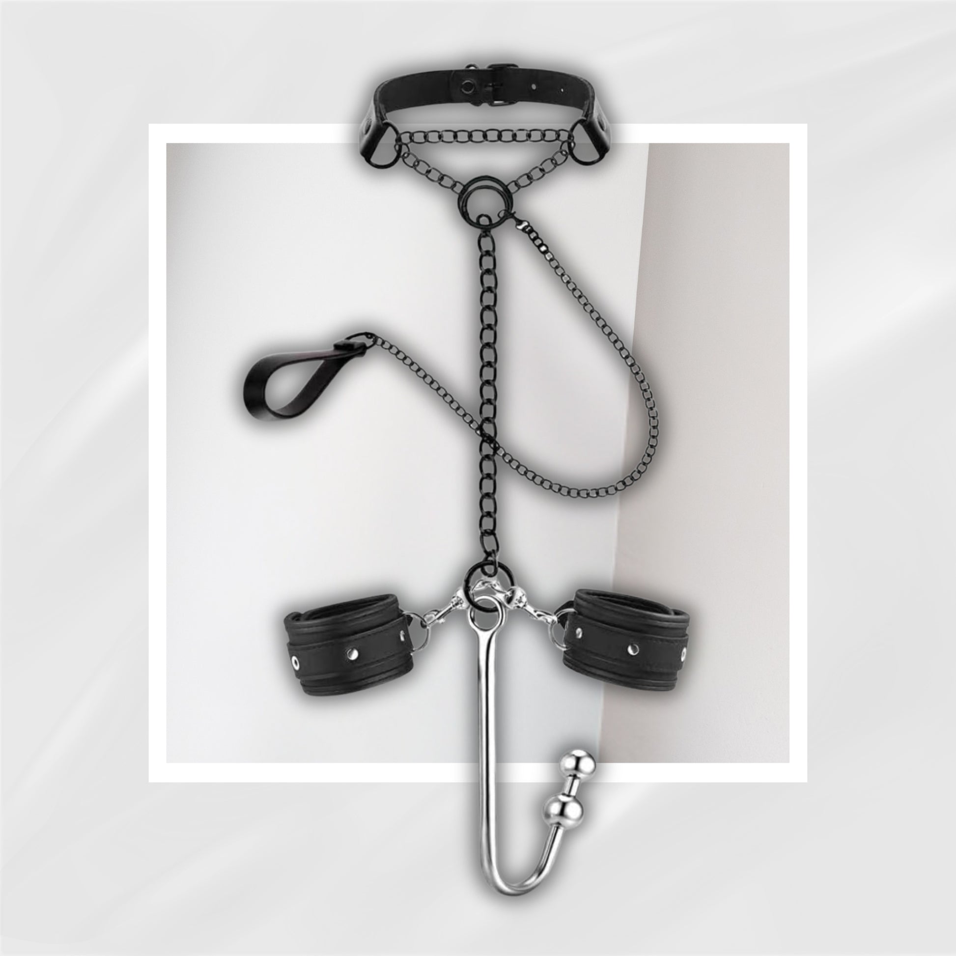 DuskTether Anal Hook Bondage Set, Collar & Cuffs