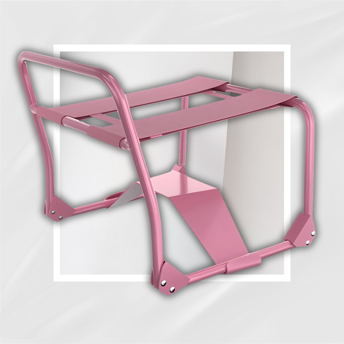 SilkReign Foldable Pink Sex Chair with Armrests