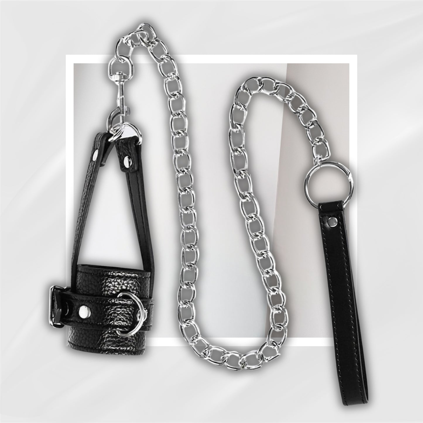 ThrallRein CBT Harness with Chain Leash