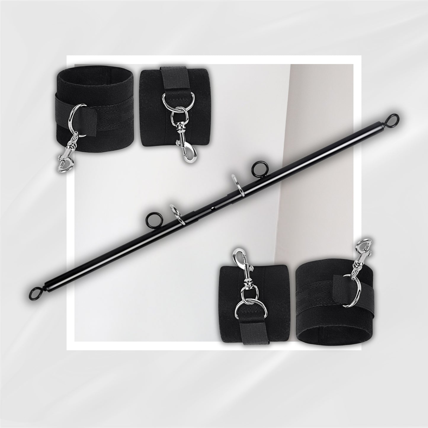 NightHold Padded Cuffs Spreader Bar Set
