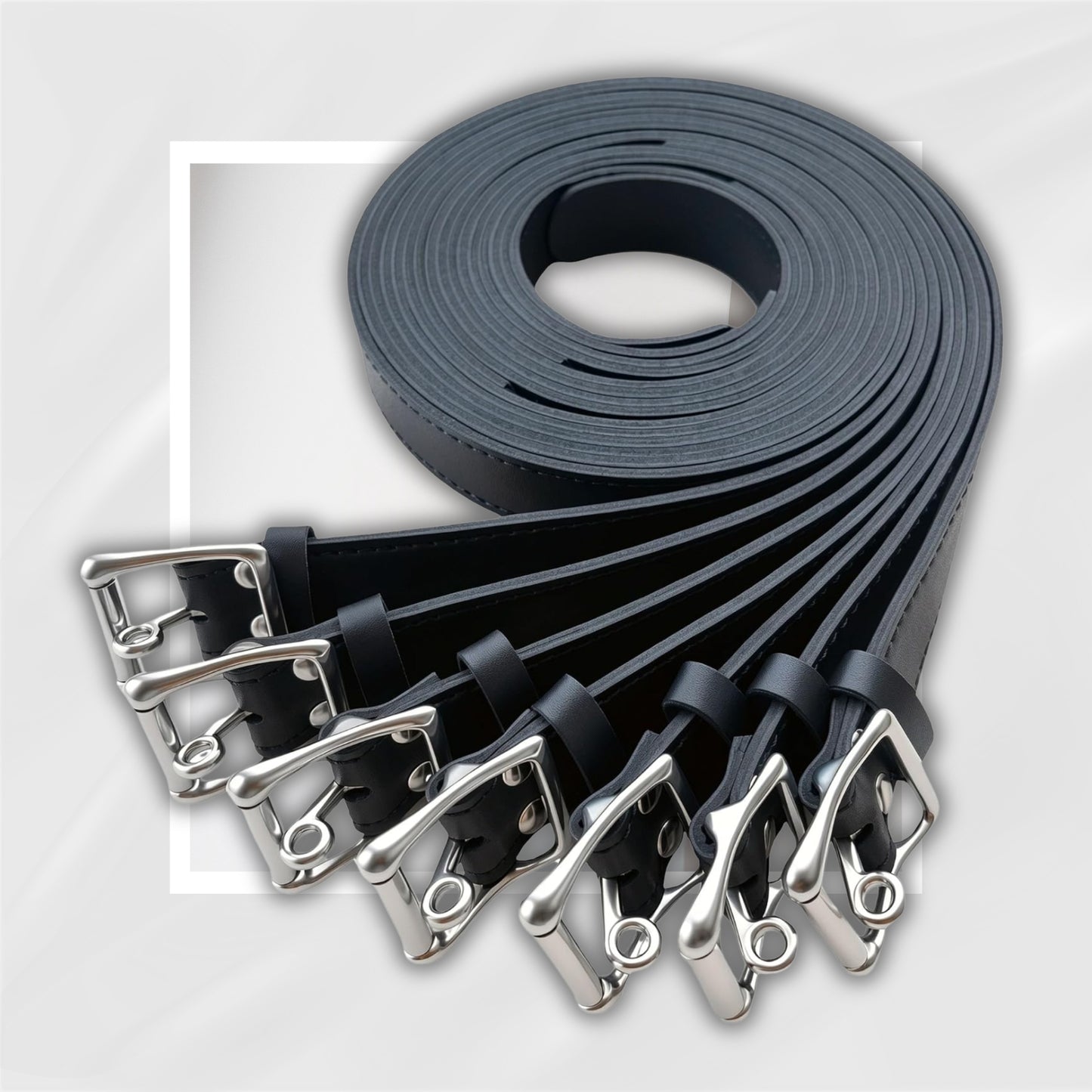 ShadowLine 7-Piece Premium PU Leather Bondage Straps