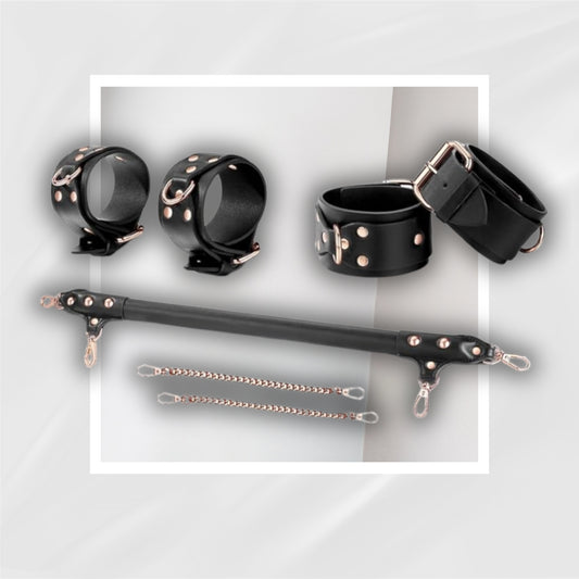 NightSpan Adjustable BDSM Spreader Bar with Cuffs