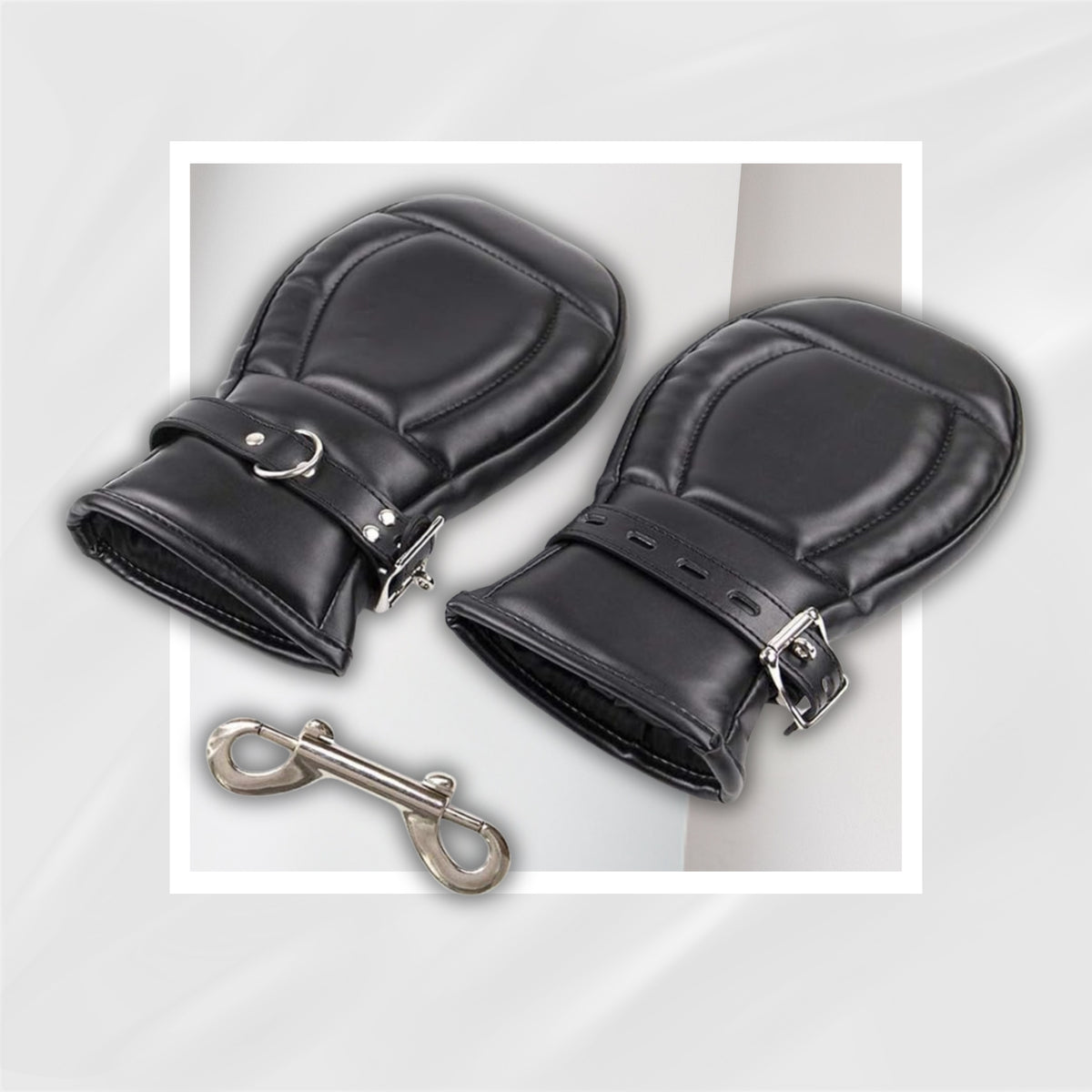 SeveranceBond PU Leather Bondage Mitts