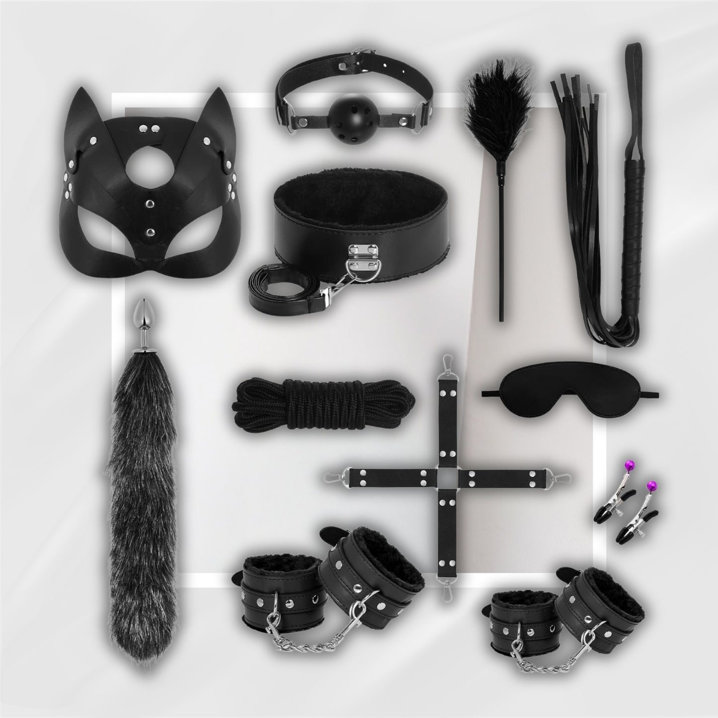 DuskDominion 12-Piece BDSM Bondage Kit