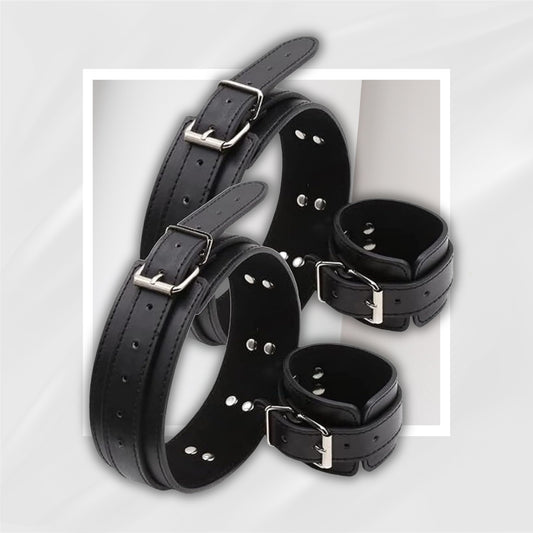 BoundReign BDSM Thigh & Wrist Cuff Restraint Set