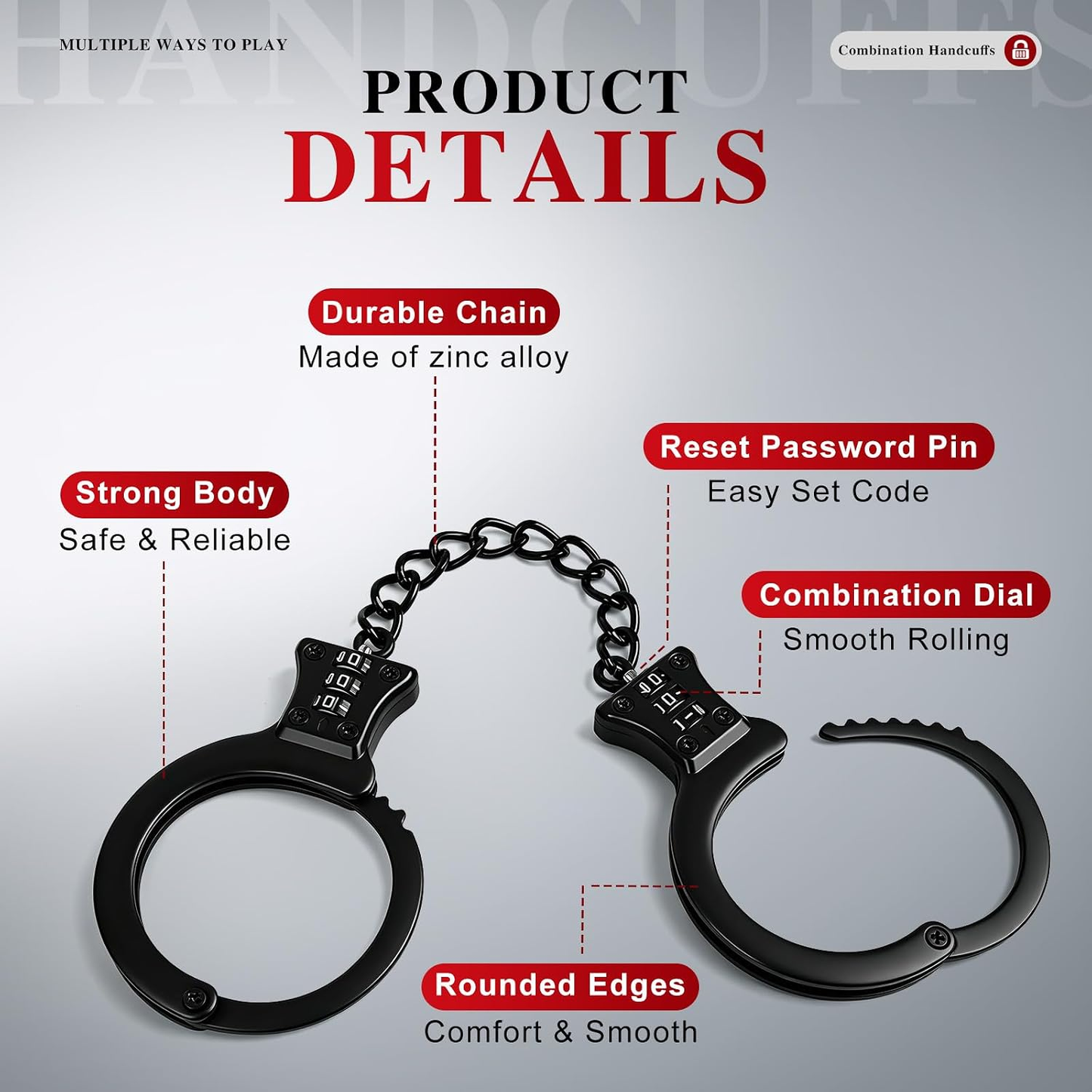CipherLock BDSM Combination Handcuffs