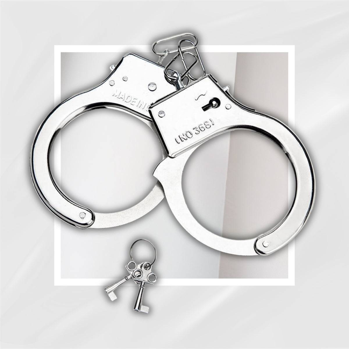 ColdCommand BDSM Metal Handcuffs, 2 Keys & Quick Release