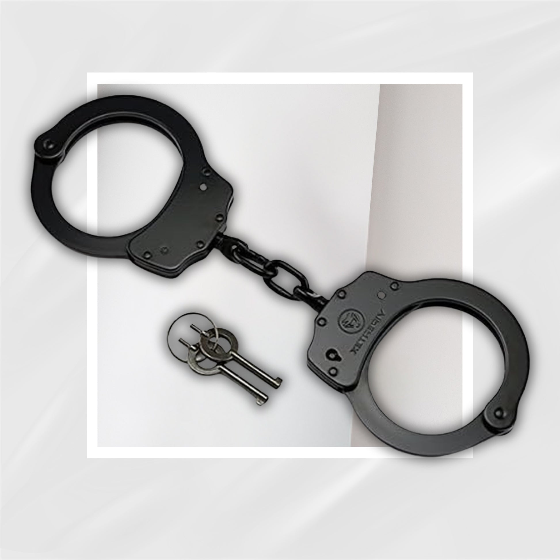 SableClasp Double-Lock Steel Handcuffs for Bondage Play