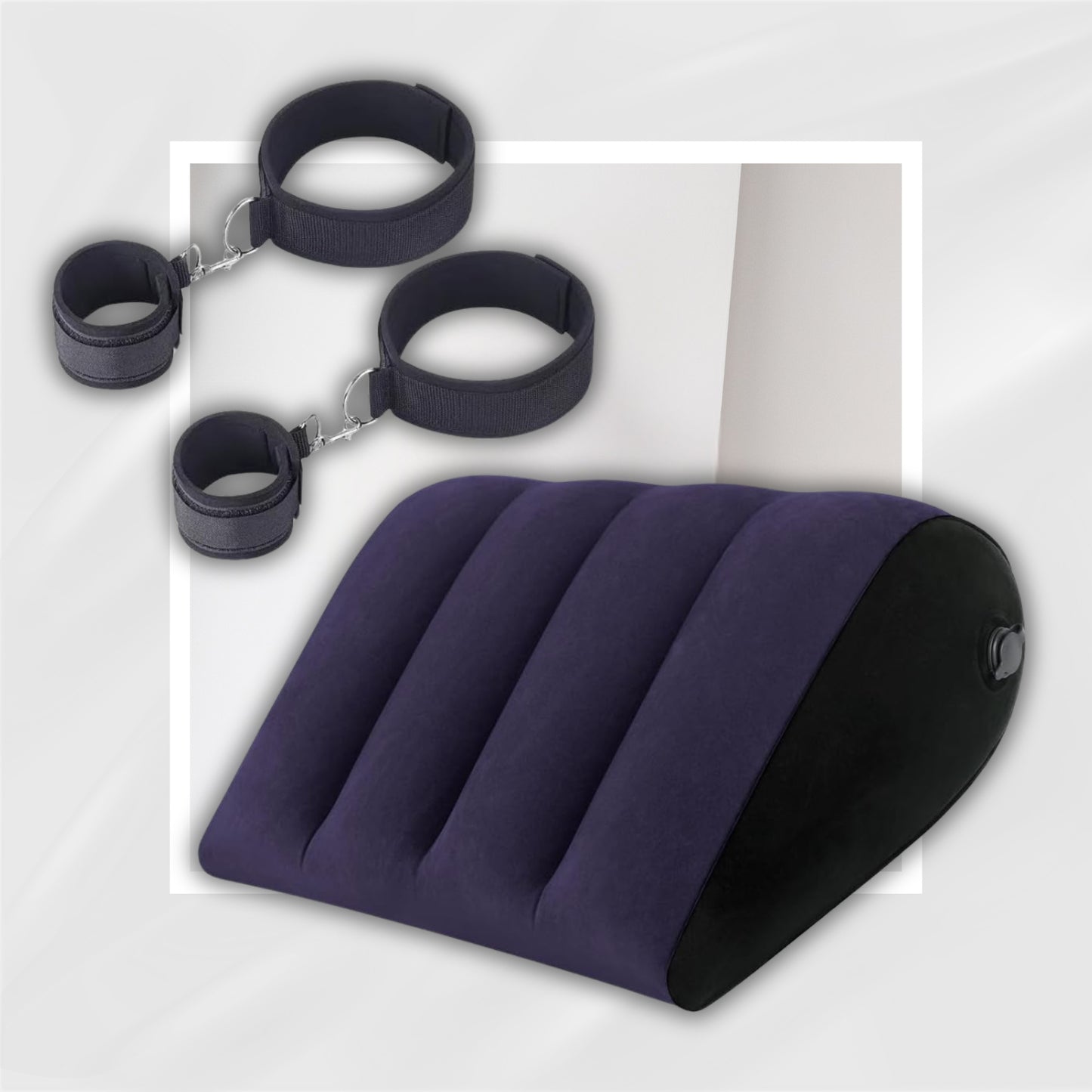SubmissionRamp Sex Position Pillow & Bondage Cuff Set for Couples