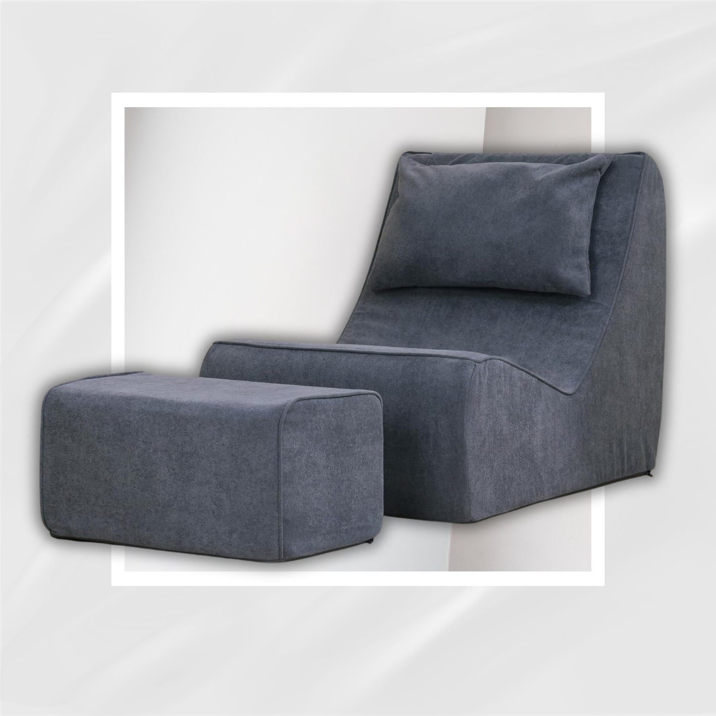 VelvetHaven Convertible Sex Chaise & Ottoman Set